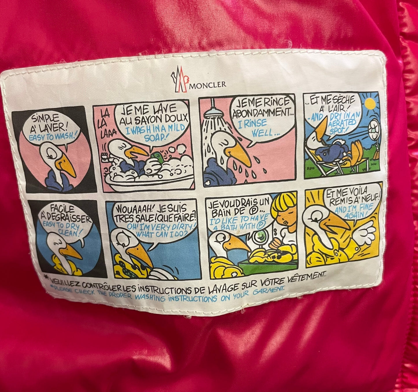 Fuchsia  Moncler Bady Down Jacket, 8Y