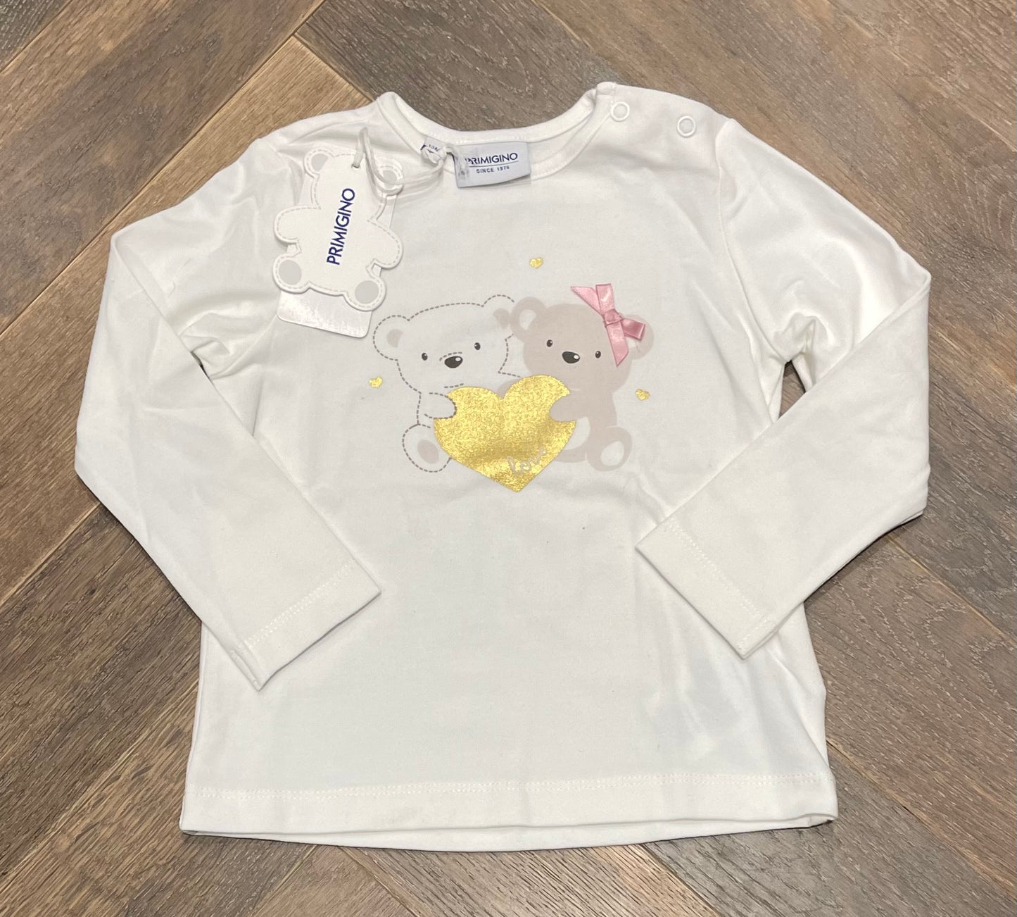 White  Primigino LS Tee, 12M