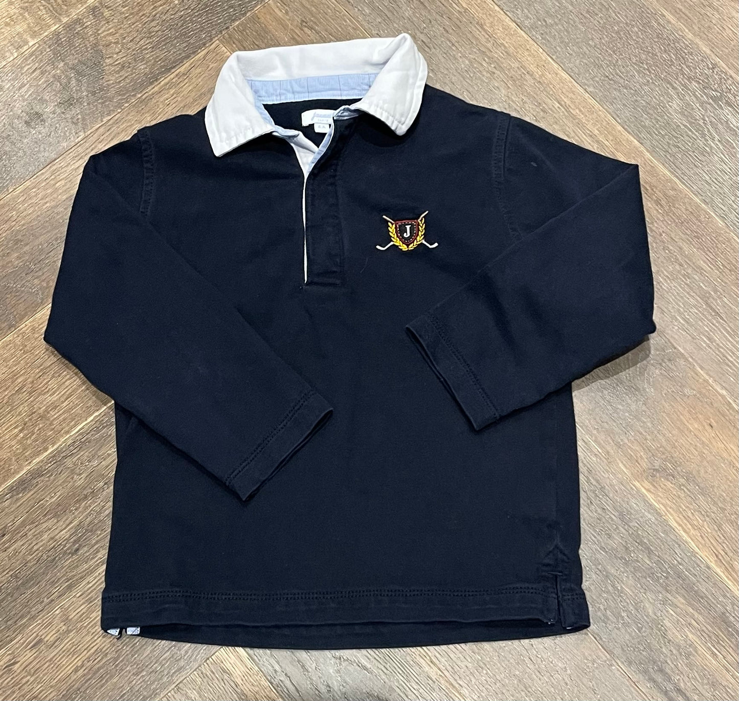 Navy  Jacadi Polo LS, 4Y