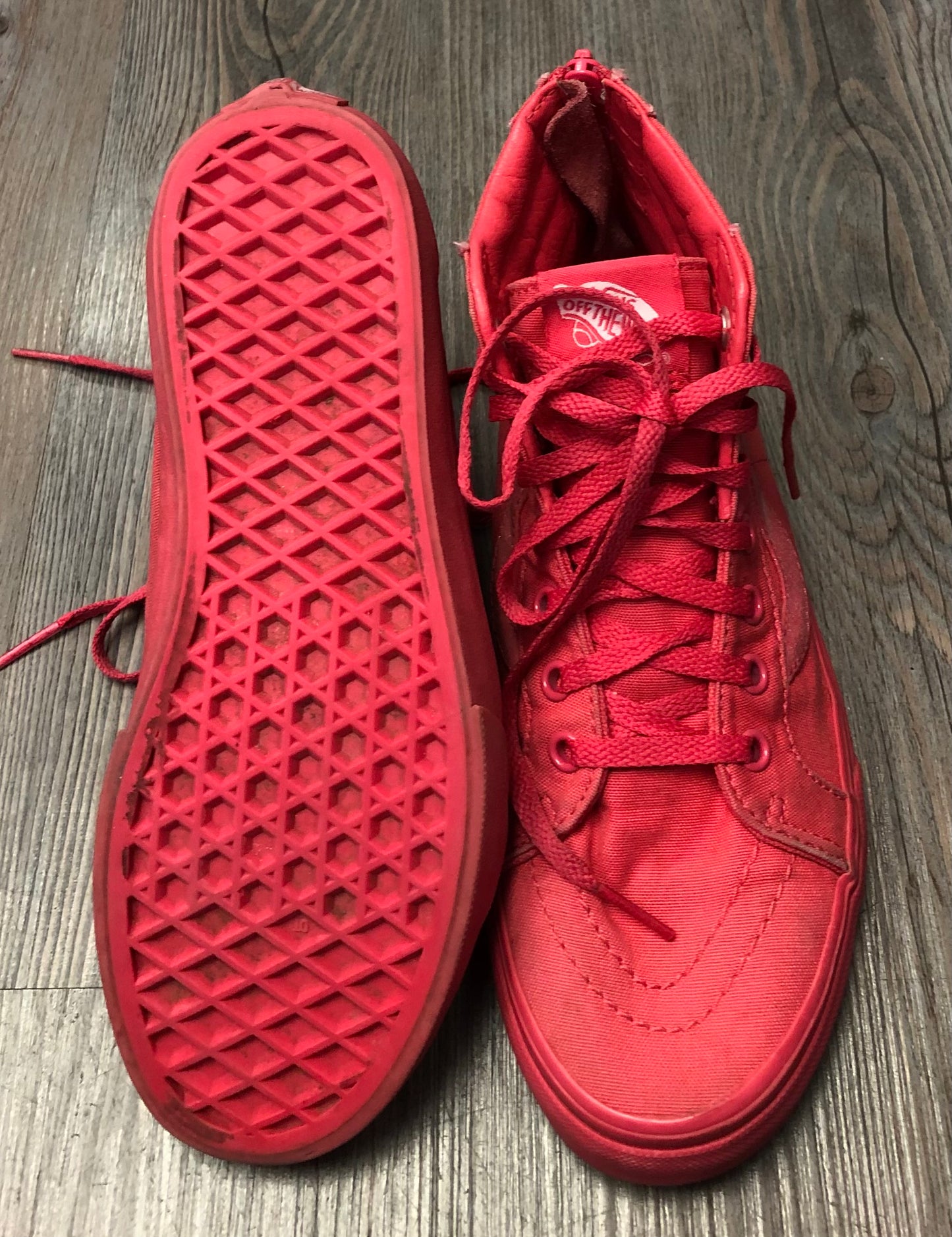 Coral  Vans Hightop Shoes, 3Y