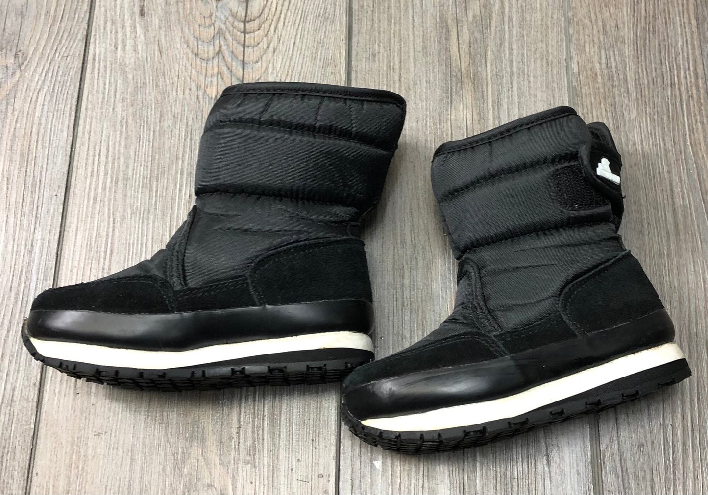 Black  Rubber Duck Winter Boots, 8T