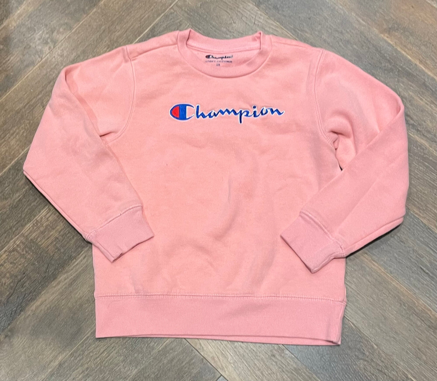 Coral  Champion Sweatshirt, 6Y