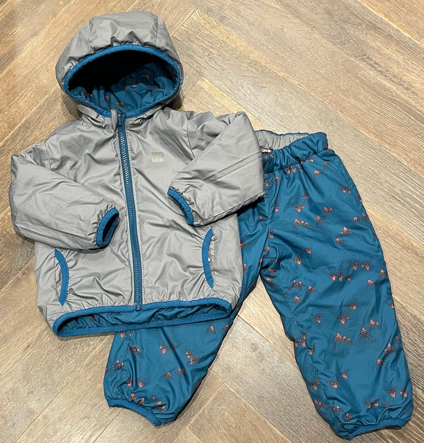 Blue/gre  MEC Puffer Suit 2pc, 18M