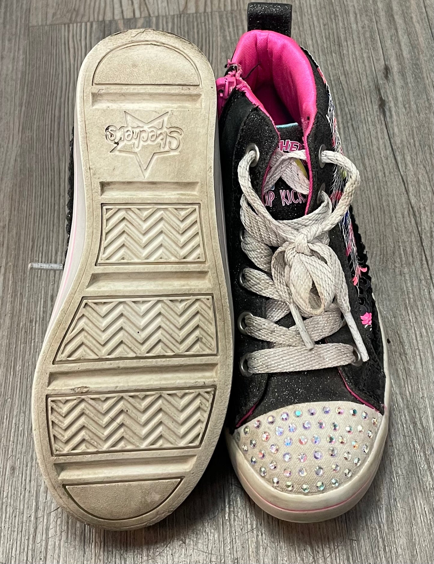 Multi  Skechers Hightop Shoes, 11.5Y